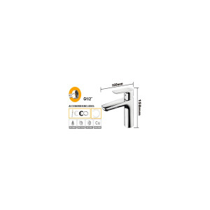 Single lever washbasin mixer