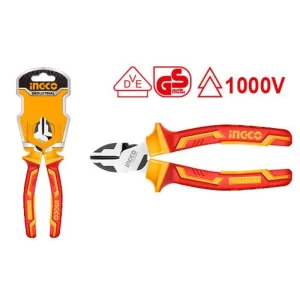 Insulated high leverage diagonal cutting pliers